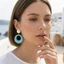 THEGIRL8B Acrylic Vòng Tròn Tòn Ten Bông Tai, Màu Kẹo Nhiều Màu Sắc Tròn Thả Bông Tai, Trang Sức Ngọt Ngào Dễ Thương Hình Học Bông Tai Màu Tương Phản Bông Tai Nữ Mặc Hàng Ngày