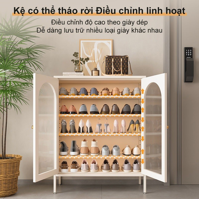𝐎𝐥𝐢𝐟𝐞 Kệ Để Giày Dép Chống Bụi Kệ Giày Dép Nhiều Tầng Kệ Để Giày Vật Liệu Thép Cacbon Dày Kệ Để Dép Đa Năng