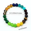 Vòng tay đính cườm nhiều màu - Đá quý giả thủy tinh thủ công (Green Aventurine Citrine Malachite Tiger 's Eye) - Văn phòng hàng ngày