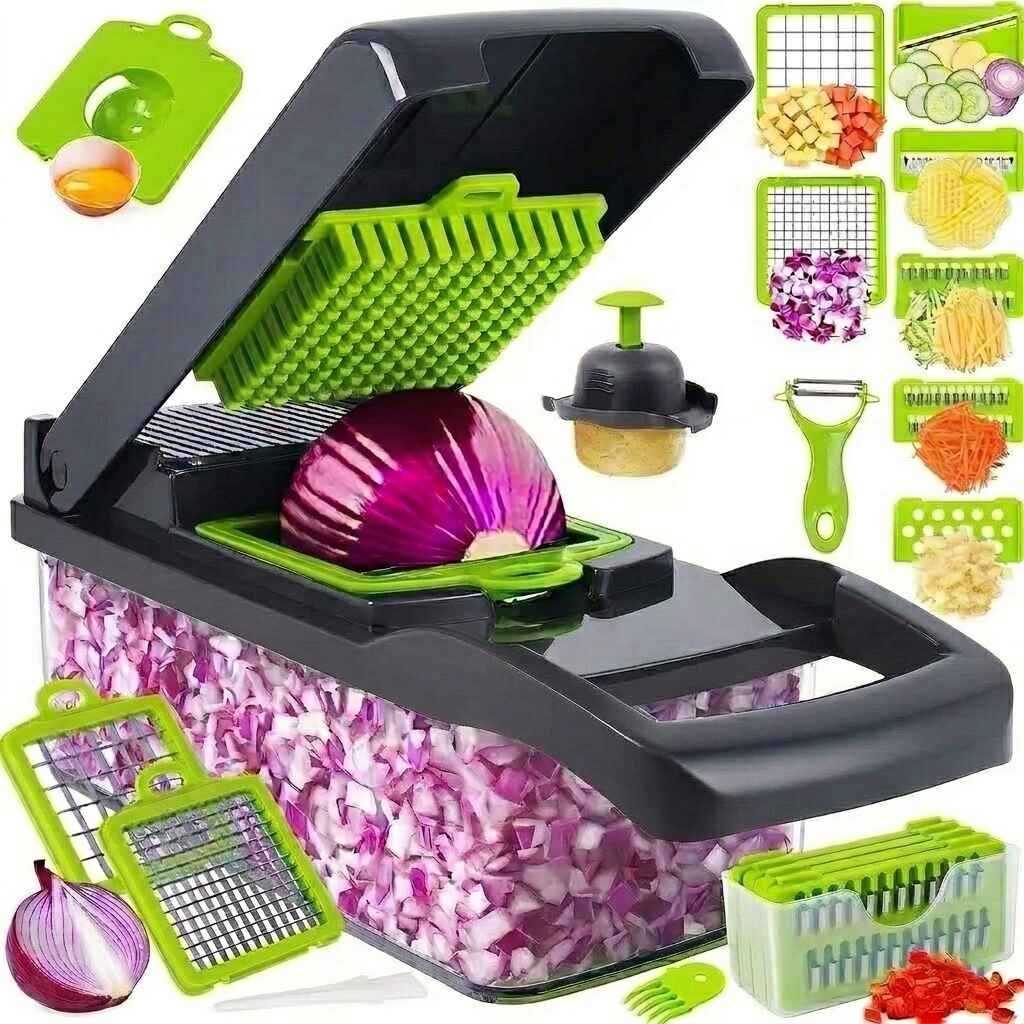 Bộ Dụng Cụ Cắt Thái Nạo Rau Củ Đa Năng 12 Món Kèm Hộp Đựng Tiện Lợi Dụng Cụ Nhà Bếp Cao Cấp