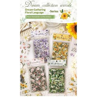JIANWU Dream Collection Words Series Vintage Plant Hoa Phong Cảnh Chất Liệu Cắt Dán PET Sticker Sáng Tạo DIY Tạp Chí Văn Phòng Phẩm