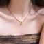 Dây chuyền mặt bướm men màu dopamine với hạt đính kèm - Thời trang cho nữ