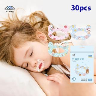 ELBBKG 30 Cái / hộp Dụng cụ chỉnh sửa miệng chống ngáy cho trẻ em Ngủ đêm Môi Mũi Cải thiện nhịp thở Miếng dán mới