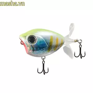 Mồi Bề Mặt Popper Bass 2024 - Cánh Quạt, Đuôi Xoay (6g/50mm & 11g/60mm)
