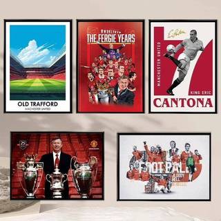 Fergie Năm Manchester United Canvas In Retro Bóng Đá Nghệ Thuật Treo Tường Cho Người Hâm Mộ Trang Trí Nhà Unframed