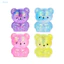 Đồ chơi bóp gấu lấp lánh Mini tbrinnd - Bóng giải nén mềm Fidget giảm căng thẳng trong suốt cho trẻ em Người lớn Đồ chơi mực chống lo âu dễ thương để thư giãn và tập trung