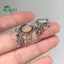 Mặt dây chuyền và bông tai Springevenstar màu xanh zircon và bạc, ngôi sao tám cánh, xu hướng Y2K - Món quà trang sức hoàn hảo