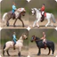 Đức Sile cưỡi ngựa cưỡi ngựa cưỡi ngựa cưỡi ngựa bỏ túi ngựa Rider cảnh đồ chơi mô hình