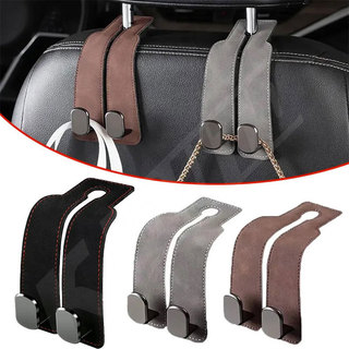 JT Xe Tựa Đầu Móc Cao Cấp Da Lộn Ghế Sau Treo Móc Kép 20KG Lớn Chịu Tải Hợp Kim Móc Treo Cho JT Jetour T1 T2 DASHING X70 X90 Plus ShanHai Phụ Kiện Nội Thất
