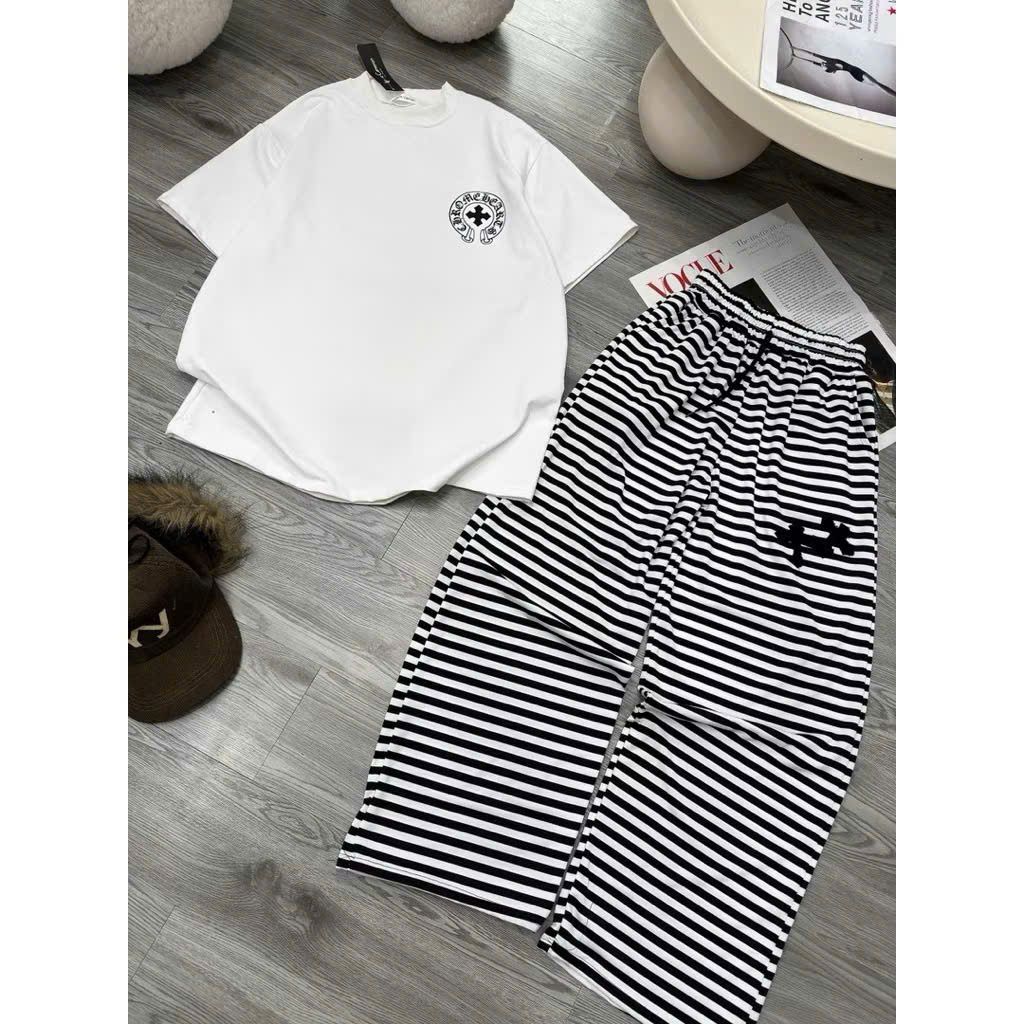Áo phông basic tay lỡ unisex nam nữ form rộng chữ thập in ng ự c -chang3158