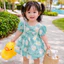 bộ hè cho bé gái chất liệu đũi lụa hàn quốc size nhí 4-15kg, bộ hè bé gái dáng baby doll siêu xinh bé gái