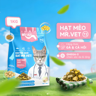 Hạt cho mèo MRVET T/G/E - Hỗ trợ tiết niệu, Bổ sung Omega-3, Mượt lông, Dễ tiêu hoá