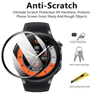 2-10 Chiếc Đồng Hồ Bảo Vệ Màn Hình Cho OPPO Watch X3 X2 X mini SE S Free Band 2 Cong Đen Cạnh Kính Phim Cho OPPO Watch 4 3 2 Pro 46mm 41mm 42mm HD Kính Cường Lực Phim