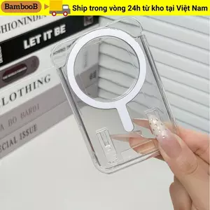 Giá đỡ thẻ từ tính điện thoại BAMBOOB, trong suốt chống trầy xước cho ví MagSafe, Túi đựng thẻ điện thoại màu trơn Acrylic đơn giản cho 17 16 15 14 13 12 11