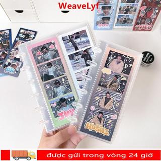 Album Ảnh WEAVELYF, Hộp Đựng Photocards Lá Rời Trong Suốt, Sổ Lưu Trữ Hóa Đơn Lỗ Nấm Dọc