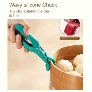 2 set Kẹp gắp đồ chống nóng Kẹp chống trượt bằng silicon nhà bếp, Đĩa chống bỏng đa chức năng và kẹp bát