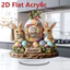Phục Sinh Hai Thỏ Trứng Phục Sinh Nhà Hoa 2D Acrylic Để Bàn Trang Trí Ngày Lễ Không Khí Trang Trí