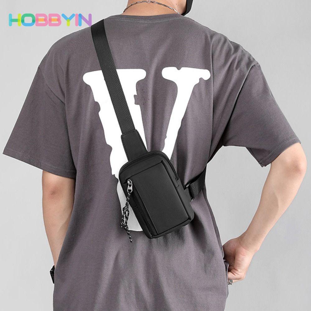 Túi đeo ngực HOBBYIN, túi đeo vai nam sang trọng, túi điện thoại mini du lịch, túi chéo nam