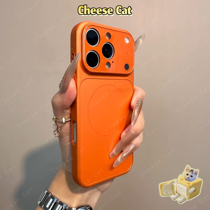Ốp điện thoại từ tính cửa sổ lớn có màng bảo vệ ống kính cho iPhone 11 12 13 14 15 16 17 Pro Max 17 Air