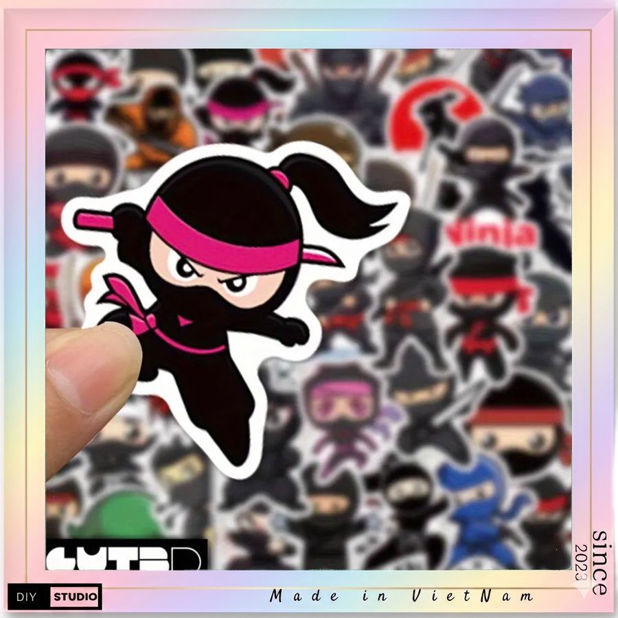 60 sticker hình dán graffiti anime hoạt hình Ninja siêu trộm