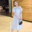 Váy bầu dáng rộng từ cotton nguyên chất, thoải mái cho bà bầu.