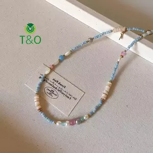 Dây chuyền cổ ngọc trai nước ngọt bằng đá tự nhiên thời trang Nelace dành cho nữ Hạt thủ công sành điệu thanh lịch Quà tặng trang sức Nelaces [mới]