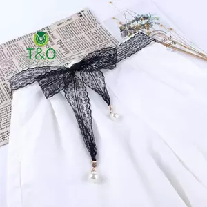 Thắt lưng ren và mặt dây chuyền ngọc trai - phụ kiện thời trang ngọt ngào dành cho nữ