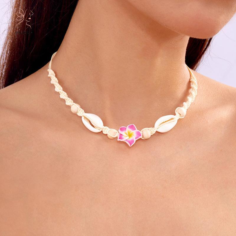 HNKMP Bohemia Phong Cách Hoa Dây Chuyền Nữ Hoa Dễ Thương Choker Mùa Hè Đi Biển Vòng Cổ Trang Sức Phụ Kiện Quà Tặng.