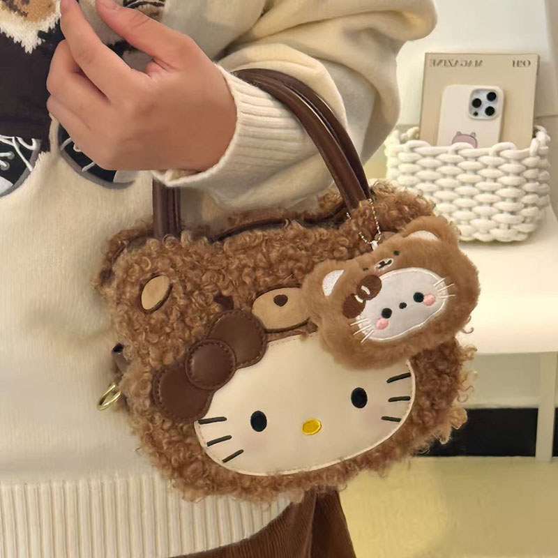 GC2 Phong Cách Hàn Quốc Retro Túi Xách Da Báo Hello Kitty Thiết Kế Thời Trang Và Đa Năng CG2