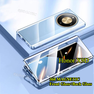Vỏ Honor X9D 5G 360 Bảo vệ toàn bộ ống kính Vỏ kim loại từ tính HonorX9D Mặt trước hai mặt kính mặt sau Vỏ điện thoại toàn thân có khóa