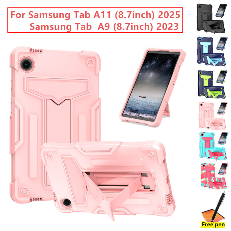 Ốp Lưng Tương Thích Cho Smausng Galaxy Tab A11 8.7 Inch X133 X135 Tab A9 8.7 Inch X110 X115 2023 Vỏ PC + Silicon Chống Sốc Chống Rơi Máy Tính Bảng Bao Trẻ Em Bảo Vệ An Toàn Cho Trẻ Em