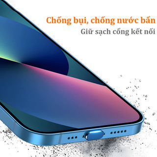 Nút chặn bụi cổng sạc điện thoại chất liệu kim loại tương thích iPhone 7 8 Plus XR XS XSMAX 11 12 13 14 Pro Max