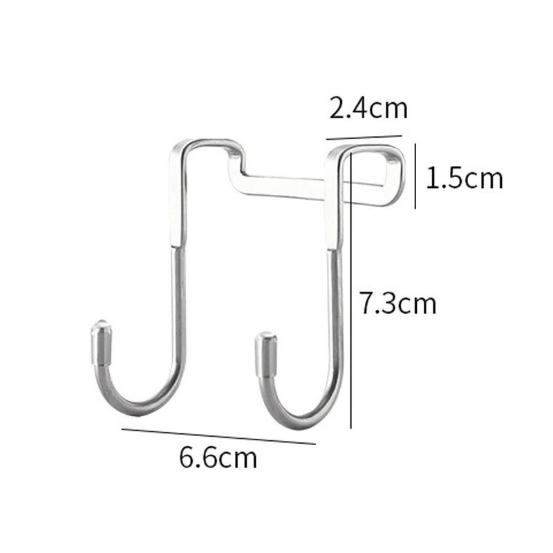 Combo 5 Móc Inox Đa Năng, Móc Đôi Treo Đồ Hình Chữ S, Móc Gài Sau Cánh Tủ Bếp, Tiện Dụng Trong Không Gian Bếp