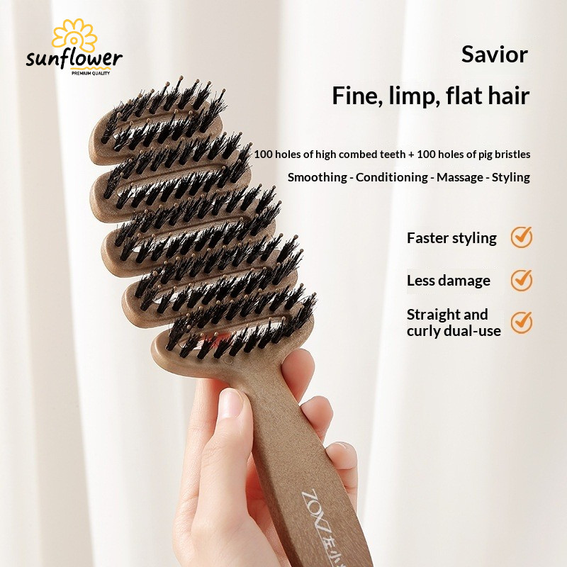 Lược chăm sóc tóc P Pine Tower 100-Hole Fluffy Massage Head Ribs Lược