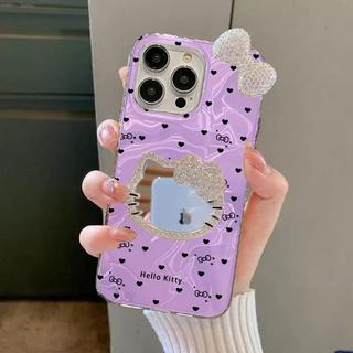 Ốp Nơ Gương Kim Cương Hello Kitty Cho Realme C85 15X C35 C12 C25 C25S C21Y C25Y GT Master C30 C30S 5 6 Pro 5i C3 6i Cô Gái Điện Thoại Nước Ốp Lưng