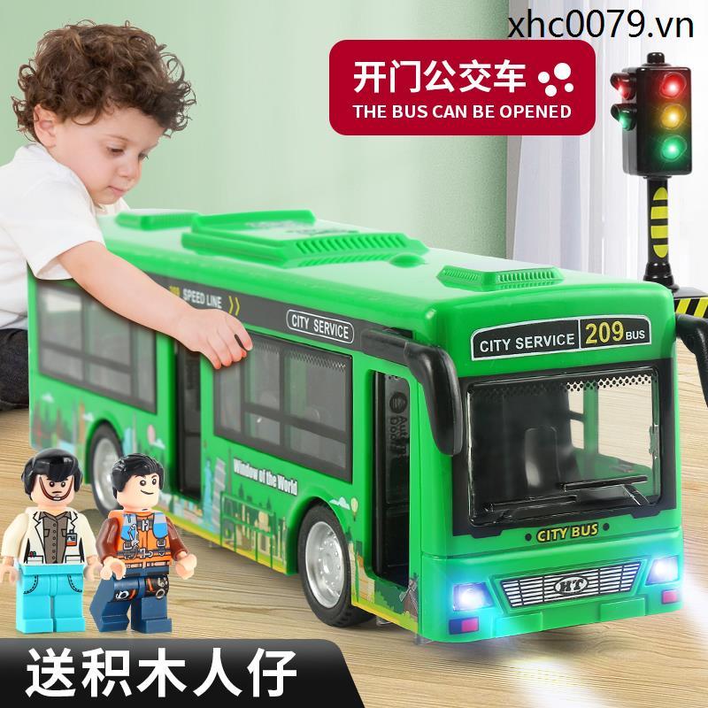 Trẻ Em Kích Thước Lớn Âm Thanh Đèn Xe Buýt Đồ Chơi Quán Tính Có Thể Mở Cửa Xe Buýt Mô Hình Âm Thanh Đèn Xe Buýt Cho Bé Đồ Chơi