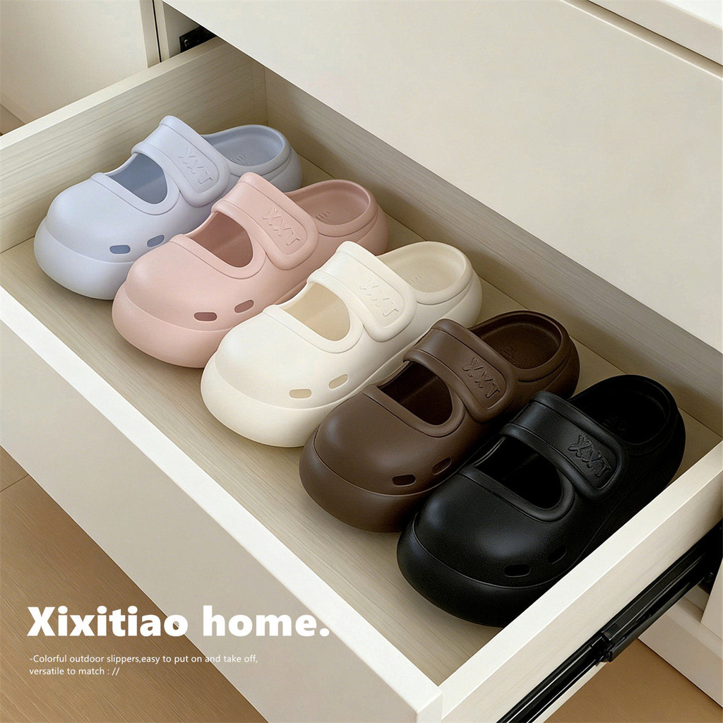 XIXITIAO Mary Jane Dép Dép Đế Dày Thoải Mái Nữ Giải Trí Kỳ Nghỉ Đi Biển Mùa Hè