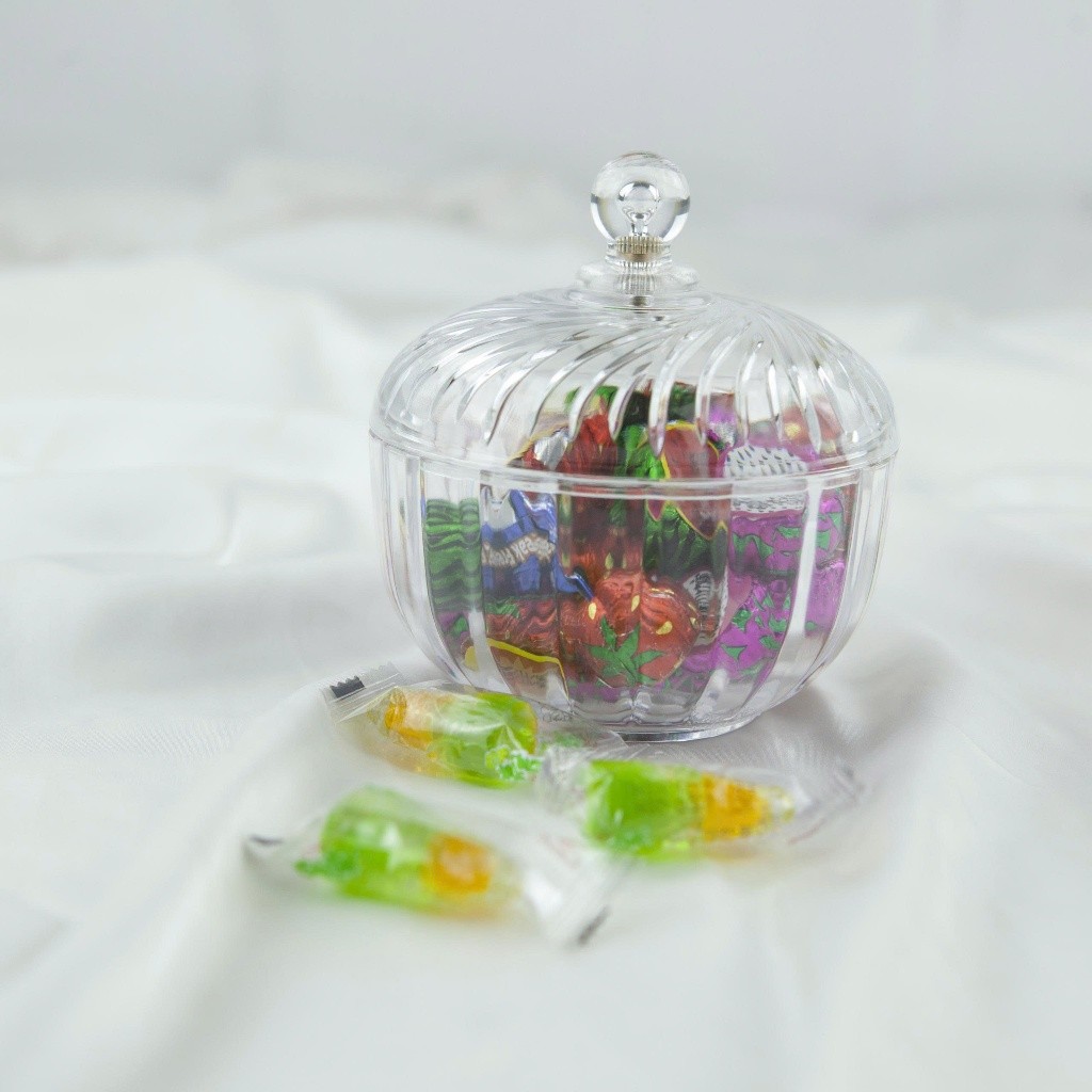 Thố Đựng Hạt Dưa Vinh Nam Plastic Hũ Đựng Bánh Kẹo Nhựa PS Trong Suốt Sang Trọng - Mã 547