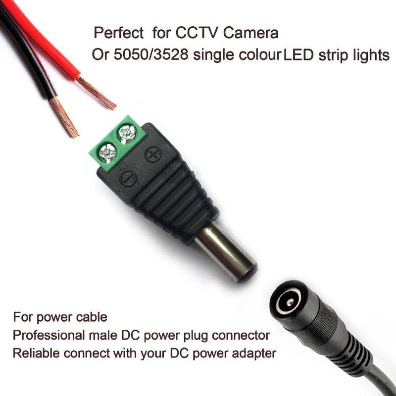 Bộ kết nối nguồn 12V 5A, thiết kế jack đực cái cắm đối，Jack đực cái，Phích cắm DC，Loại Vặn Vít，Lõi Đồng loại tốt