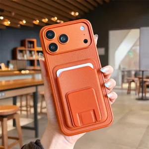 Ốp điện thoại đựng thẻ vuông đơn giản cho iPhone 17 Pro Max 13 14 15 16 pro max Bảo vệ ống kính chống rơi Vỏ cứng bảo vệ điện thoại