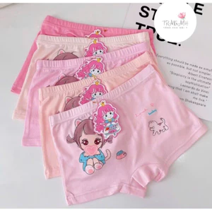ombo 10 Quần chip bé gái, quần lót xinh xắn, chip đùi chất liệu cotton co giãn 4 chiều 9-32kg