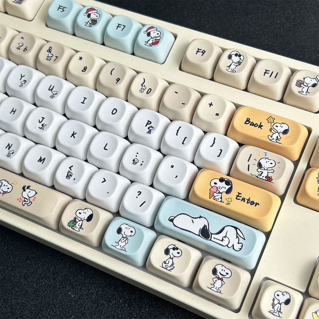 MAIMOOO Snoopy Keycap MOA Profile 130 Phím PBT Dye Thăng Hoa Aula F75 ...