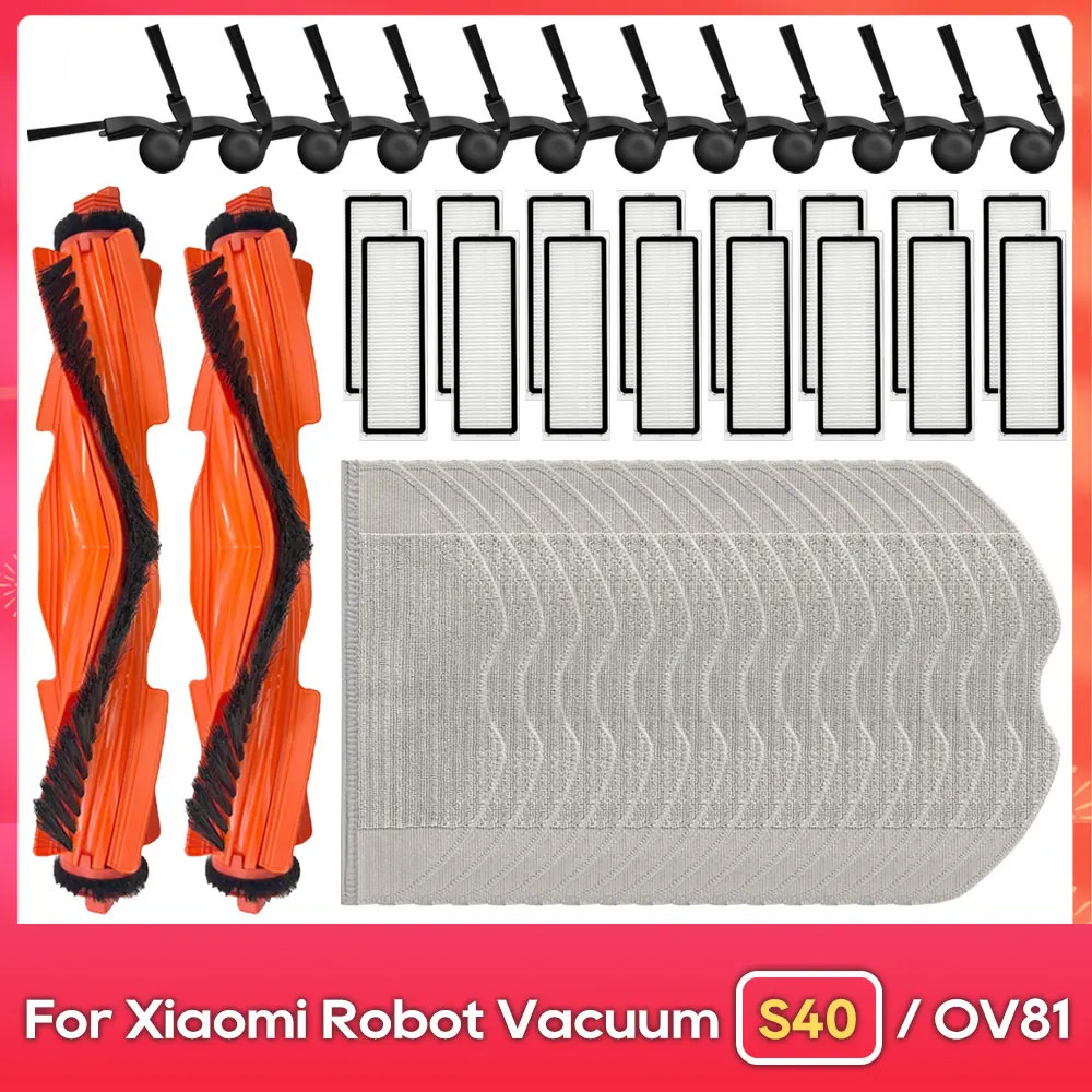 Phù Hợp Cho Xiaomi Robot Hút Chân Không S40 / OV81 Phụ Kiện Bàn Chải Chính Bàn Chải Bên Bàn Chải Lau Nhà Lọc