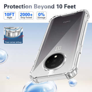 Dành Cho OnePlus 7T Ốp điện thoại Pha Lê Trong Suốt Cứng Chống Sốc 4-Corner Vỏ Mỏng Mỏng Chống Sốc