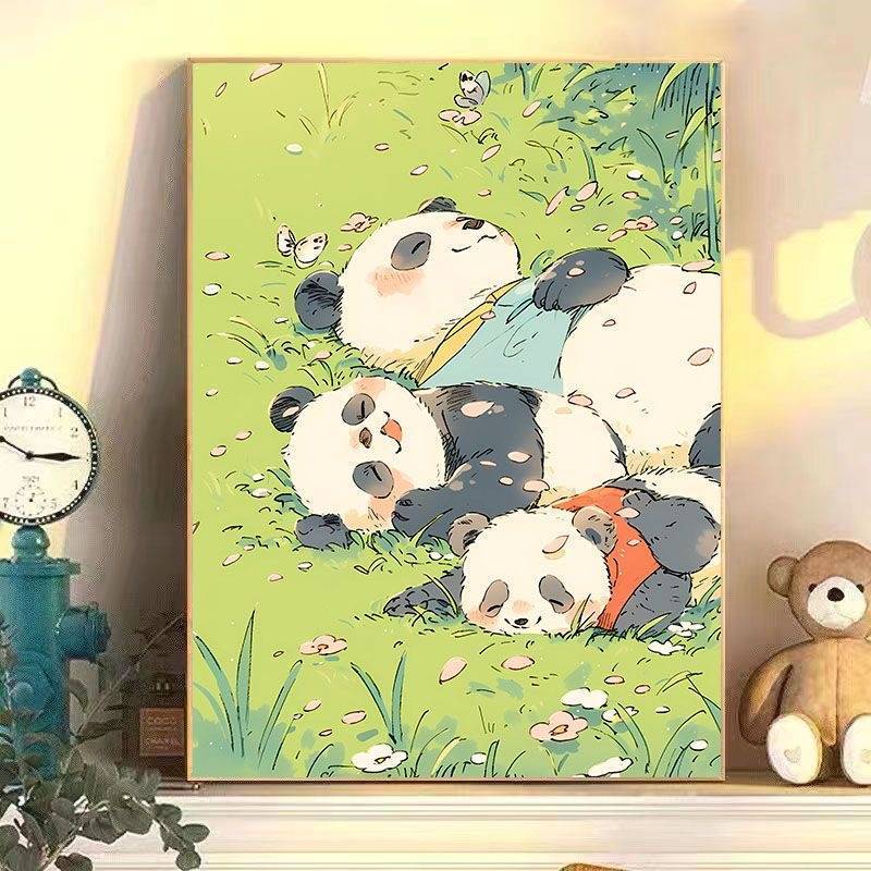 Dòng động vật dễ thương như trẻ em Tranh vải trang trí chữa bệnh cao cấp