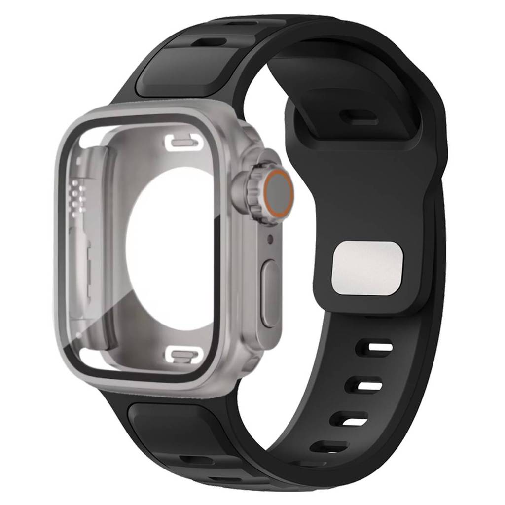 Dây đeo silicon thể thao + Thay đổi sang Ultra cho Apple Watch Series 11 / 10 46mm 42mm 44mm 40mm 45mm 41mm 9 8 7 6 5 SE
