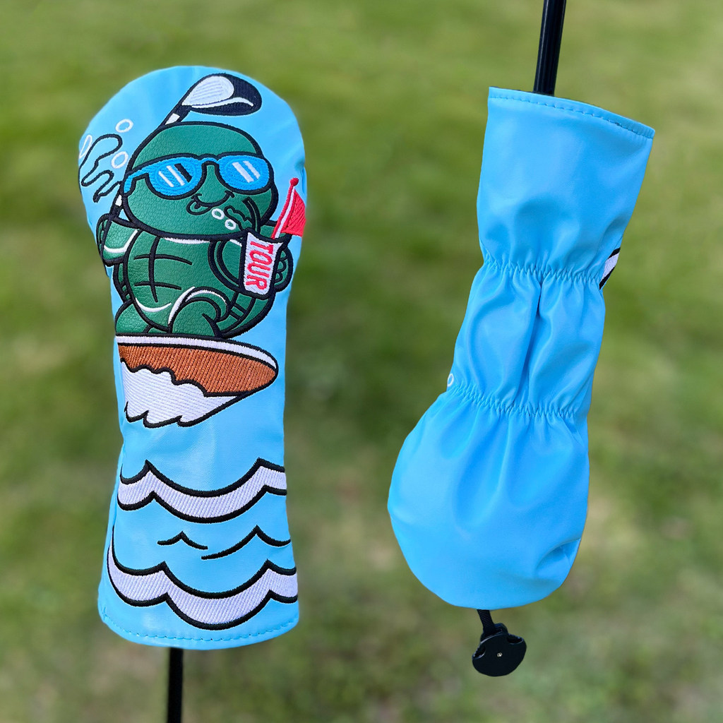 Vỏ golf bằng gỗ thần rùa thêu - Đồ chơi golf câu lạc bộ