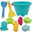 Bộ Đồ Chơi Xúc Cát 9 Chi Tiết Nhiều Màu Sắc Chất Liệu Nhựa Nhám Bền Đẹp - Bibo Mart