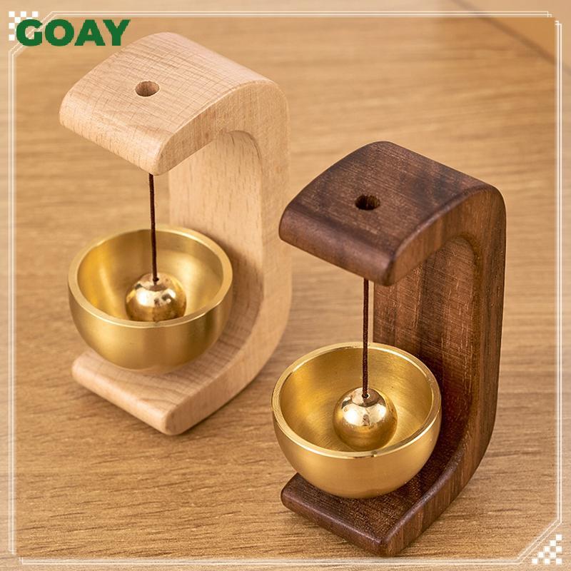 GOAY Chuông cửa tự dính phong cách Nhật Bản / Chuông gió bằng gỗ Dopamine / Chuông va chạm bằng đồng thau từ tính Trang trí cửa nhà VN
