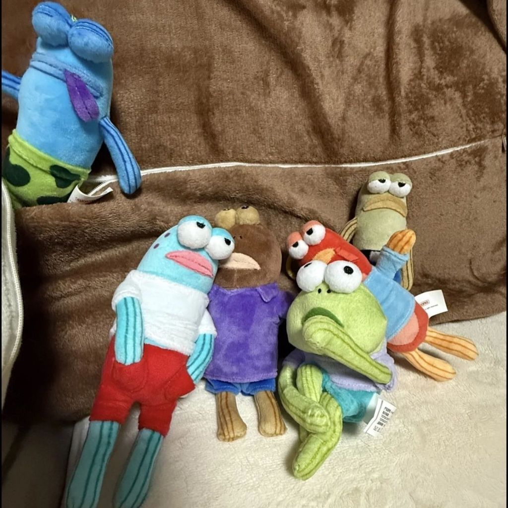 SpongeBob SquarePants Bikini Đáy Bạn Bè Hộp Mù, Mặt Dây Chuyền Sang Trọng Cá Dazed, Xấu Xí Nằm Cá Phẳng Túi Dễ Thương Quyến Rũ